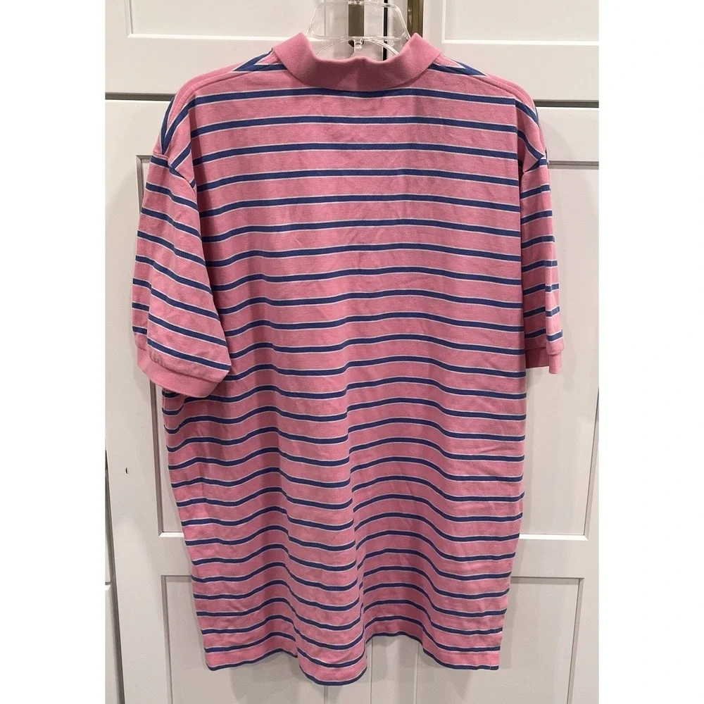 Polo Ralph Lauren‎ Shirt Mens Sz XXL Pink Blue and Green Stripes Short Sleeve